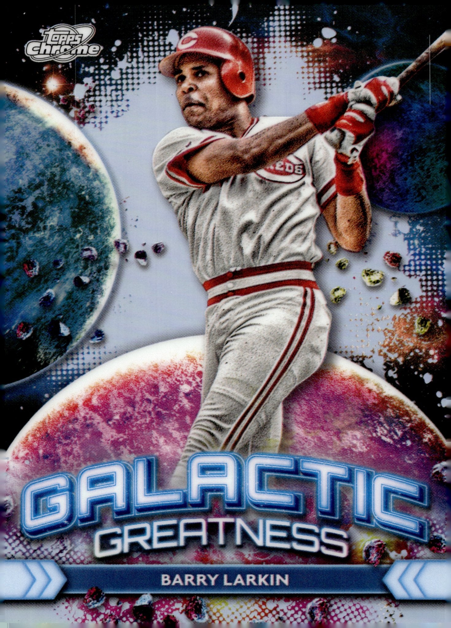 Barry Larkin 2024 Topps Chrome Cosmic Chrome Galactic Greatness Refrac