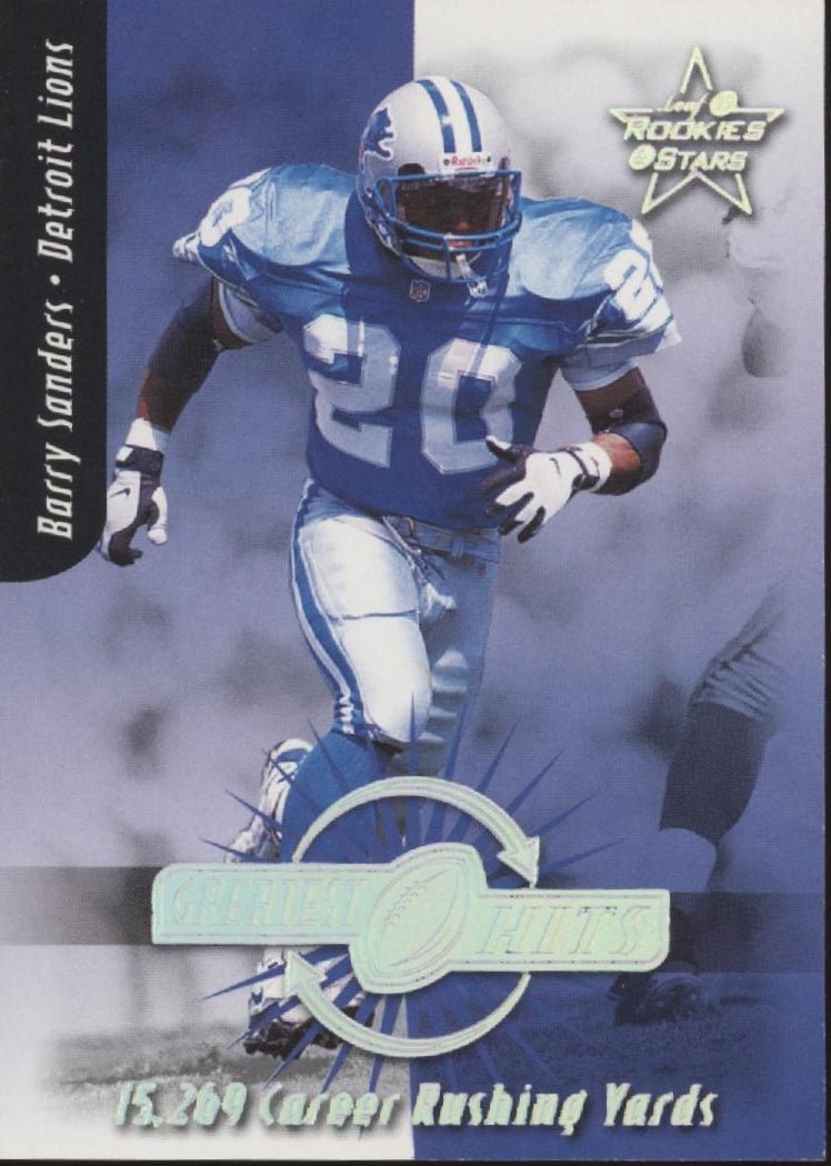 Barry Sanders 1999 Leaf Rookies & Stars Greatest Hits #GH - 22 - Collector Store LLC