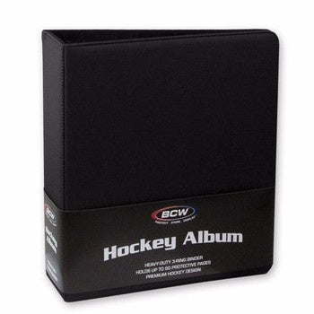 BCW: 3 in. Album - Hockey Collectors Album - Premium Black - Collector Store LLC