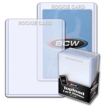 BCW: 3x4 Topload Card Holder - Rookie Imprinted - White (25ct) - Collector Store LLC