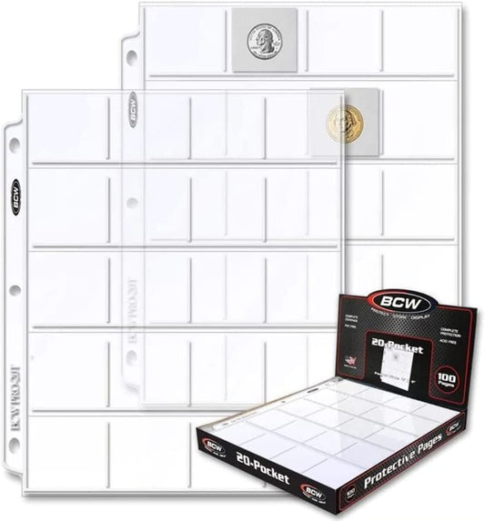 BCW: Pro 20 - Pocket Page (100 CT. Box) - Collector Store LLC