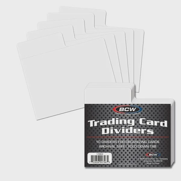 BCW: Trading Card Dividers - Horizontal (10ct) - Collector Store LLC