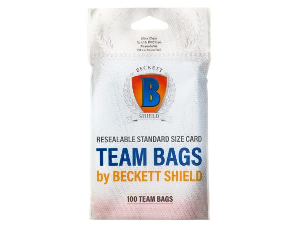 Beckett Shield: Resealable Team Bags (100ct) - Collector Store LLC