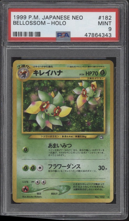 Bellossom Pokemon Neo Genesis Holo Japanese 182 PSA 9 - Collector Store LLC