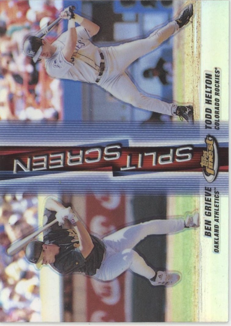 Ben Grieve / Todd Helton 1999 Topps Finest Split Screen Refractor #SS13 - Collector Store LLC