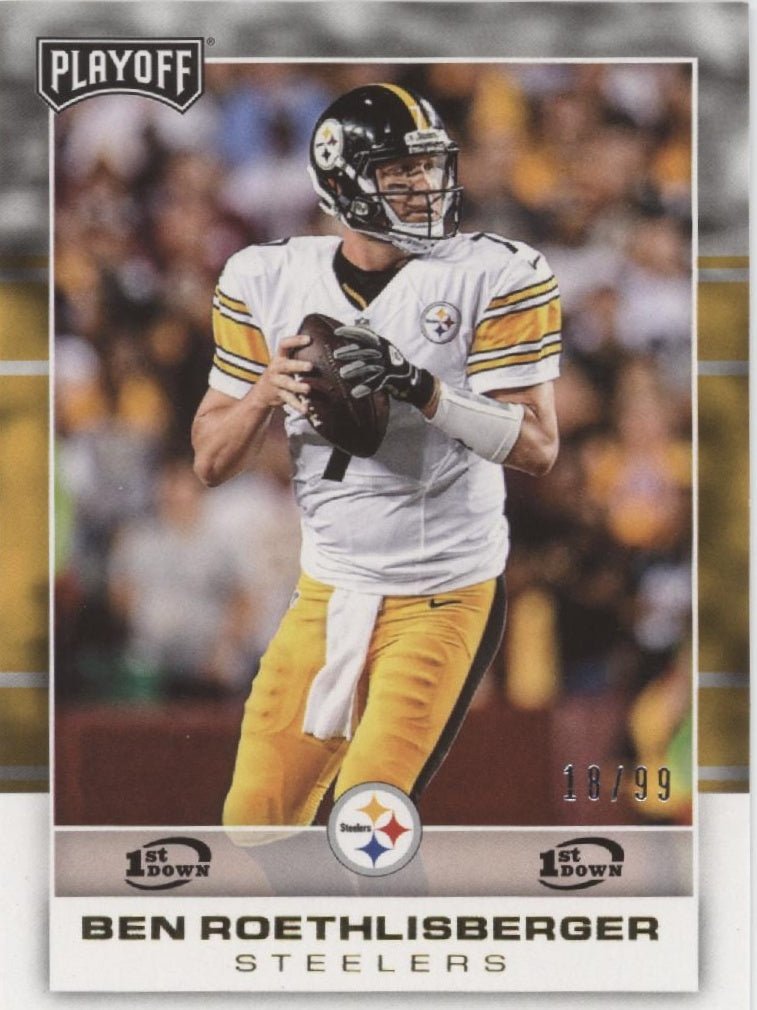 Ben Roethlisberger 2017 Panini Playoff 1st Down 18/99 #73 - Collector Store LLC