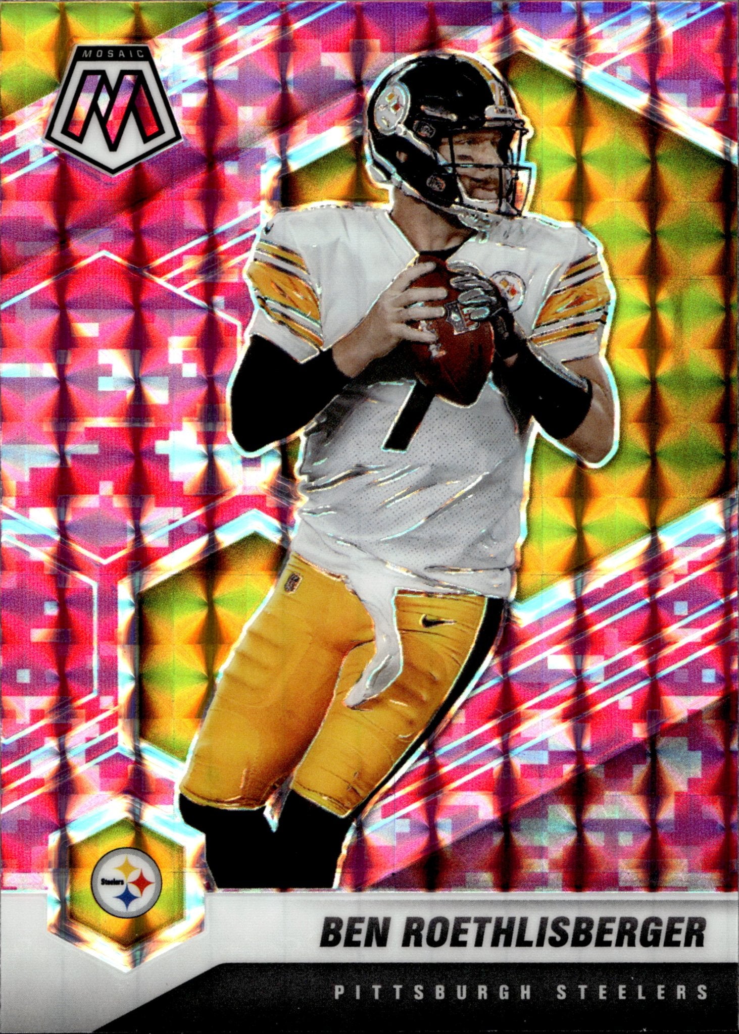 Ben Roethlisberger 2021 Panini Mosaic Pink Camo Prizm #166 #1 - Collector Store LLC