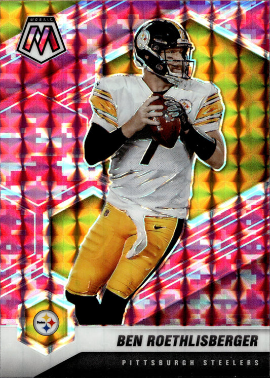 Ben Roethlisberger 2021 Panini Mosaic Pink Camo Prizm #166 #1 - Collector Store LLC