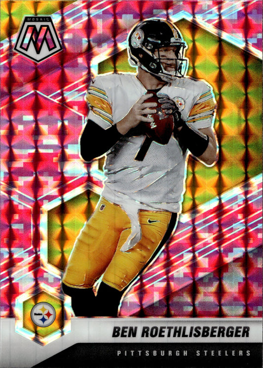 Ben Roethlisberger 2021 Panini Mosaic Pink Camo Prizm #166 #2 - Collector Store LLC
