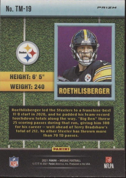 Ben Roethlisberger 2021 Panini Mosaic Touchdown Masters Prizm #TM - 19 - Collector Store LLC