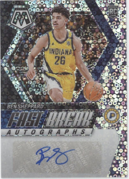 Ben Sheppard 2023 - 24 Panini Mosaic Fast Break Prizm RC Auto #FB - SPP - Collector Store LLC