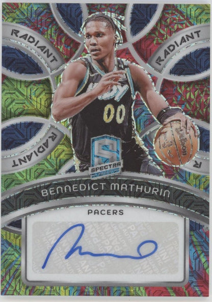 Bennedict Mathurin 2023 - 24 Panini Spectra Radiant Meta Prizm Auto 04/25 - Collector Store LLC