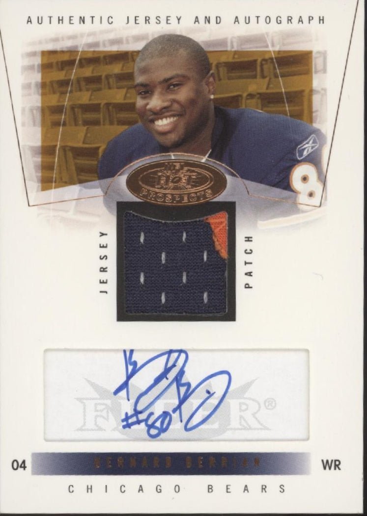 Bernard Berrian 2004 Fleer Hot Prospects Swatch Auto 231/344 #72 - Collector Store LLC