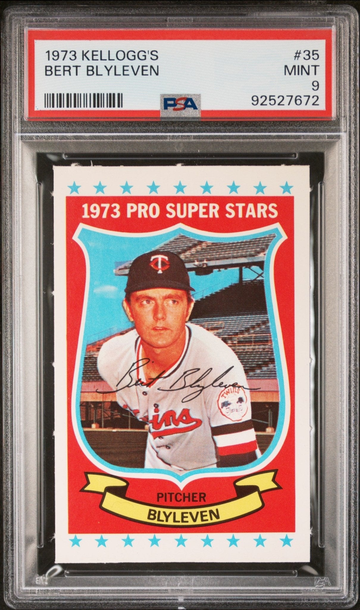 Bert Blyleven 1973 Kellogg's #35 PSA 9 - Collector Store LLC