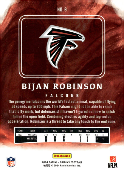 Bijan Robinson 2024 Panini Origins #6 - Collector Store LLC