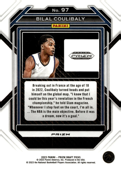 Bilal Coulibaly 2023 - 24 Panini Prizm Purple Wave Prizm RC #97 - Collector Store LLC