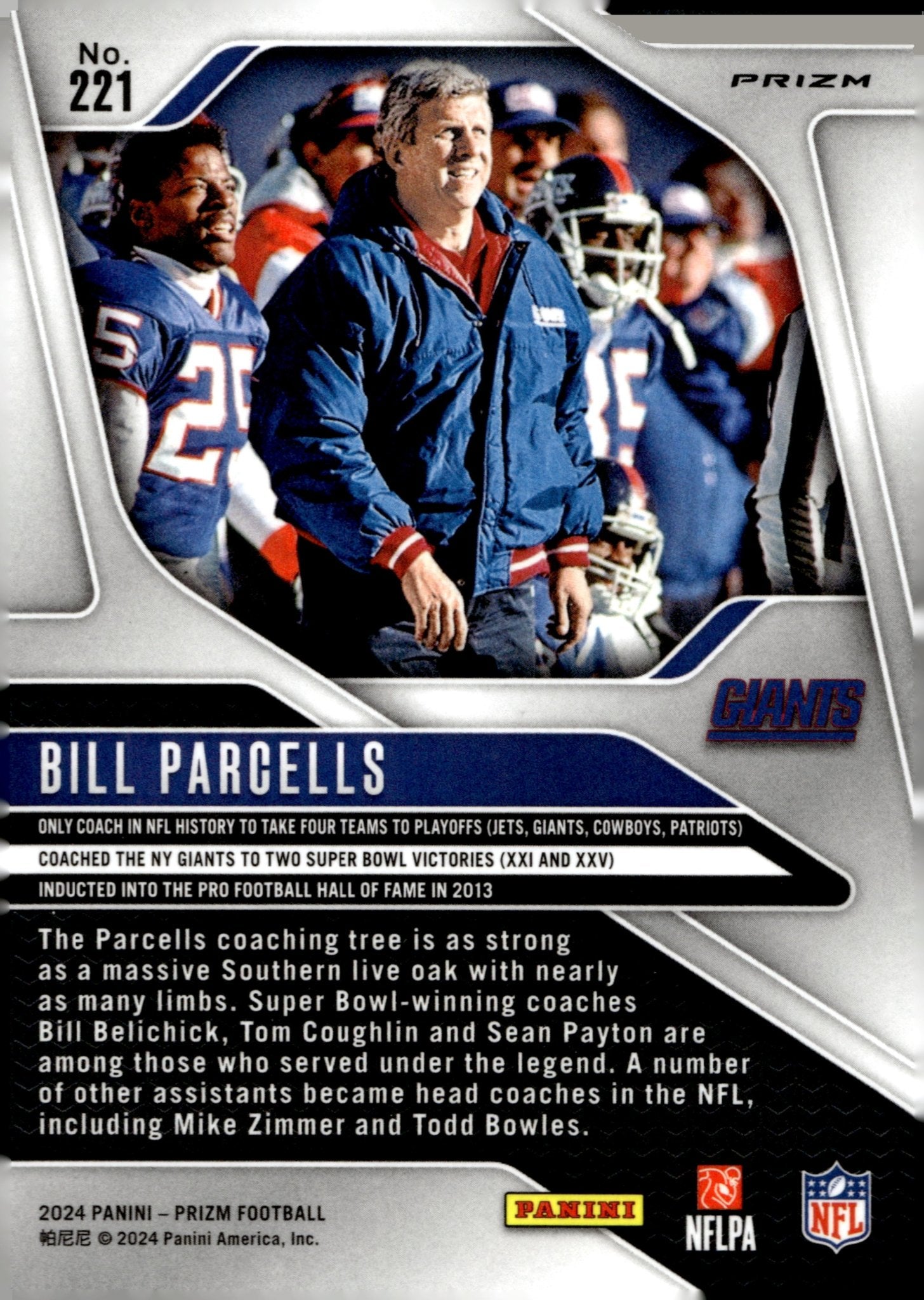 Bill Parcells 2024 Panini Prizm Red White & Blue Prizm #221 - Collector Store LLC