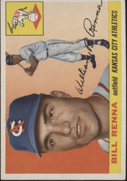 Bill Renna 1955 Topps #121 Kansas City Athletics EX - Collector Store LLC