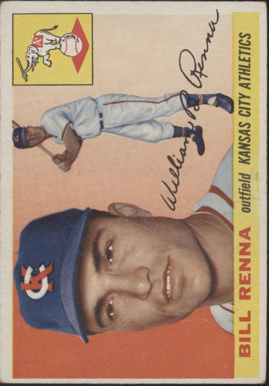 Bill Renna 1955 Topps #121 Kansas City Athletics VG #3 - Collector Store LLC