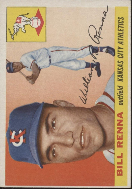 Bill Renna 1955 Topps #121 Kansas City Athletics VG - EX - Collector Store LLC