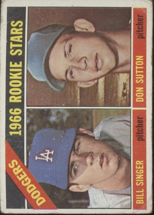 Bill Singer / Don Sutton 1966 Topps Rookie Stars RC #288 GD #1 - Collector Store LLC