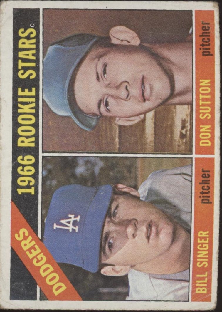 Bill Singer / Don Sutton 1966 Topps Rookie Stars RC #288 GD #2 - Collector Store LLC
