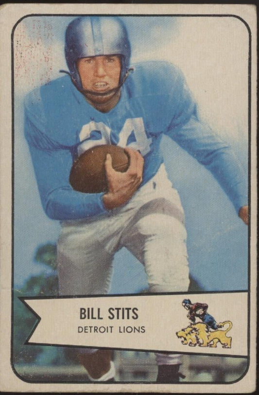 Bill Stits 1954 Bowman RC #5 Detroit Lions VG - Collector Store LLC