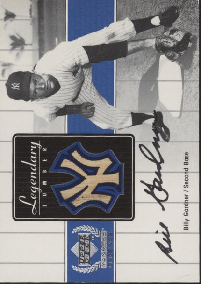 Billy Gardner 2000 Upper Deck Yankees Legends Legendary Lumber Relic #BG - LL - Collector Store LLC