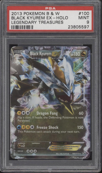 Black Kyurem ex Pokemon Legendary Treasures Holo 100 PSA 9 - Collector Store LLC