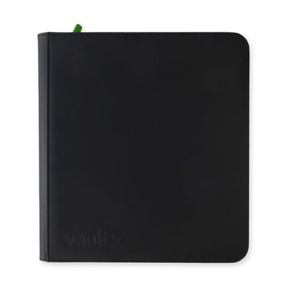 Vaultx 12-Pocket Exo-Tec XL Zip Binder - Signature Black