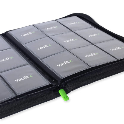 Vaultx 9-Pocket Exo-Tec Zip Binder - Signature Black