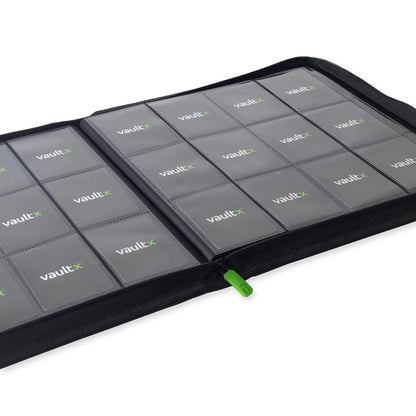 Vaultx 12-Pocket Exo-Tec Zip Binder - Signature Black
