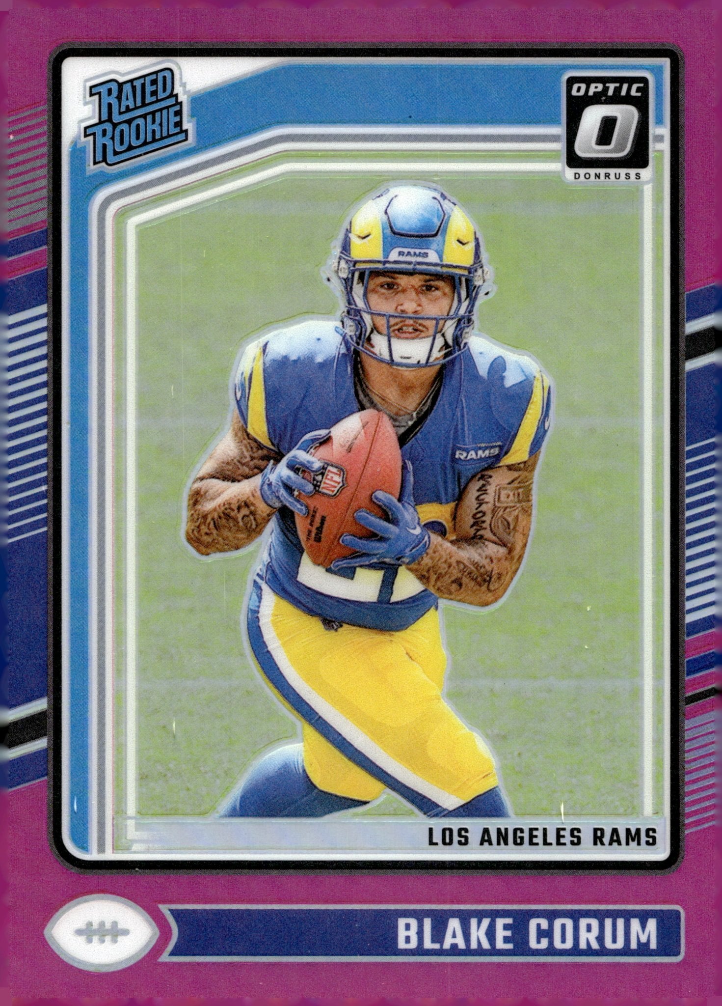 Blake Corum 2024 Panini Donruss Optic Pink Prizm RC 208 2 - Collector Store LLC
