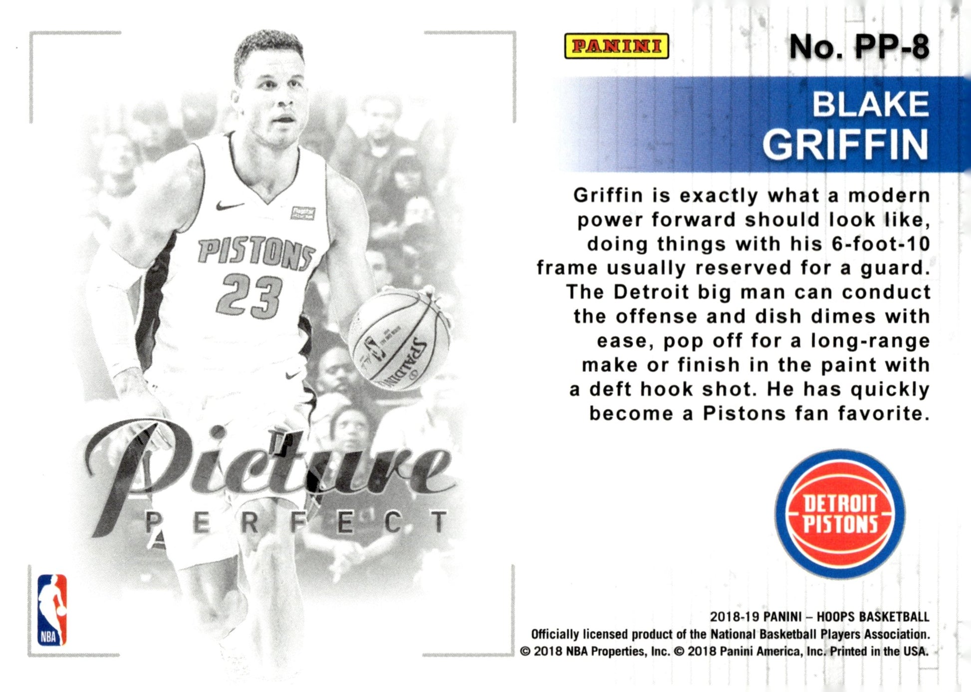Blake Griffin 2018 - 19 Panini Hoops Picture Perfect #PP - 8 - Collector Store LLC