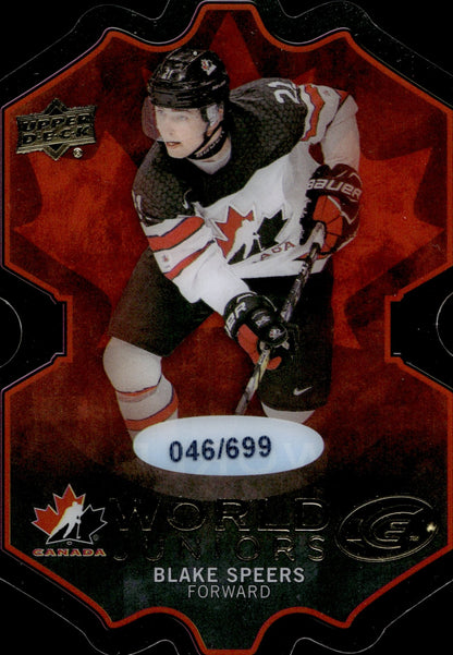 Blake Speers 2016 - 17 Upper Deck Ice World Juniors Die - Cut 046/699 #WJ - BS - Collector Store LLC