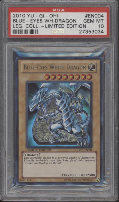 Blue - Eyes White Dragon Yu - Gi - Oh! Legendary Collection Limited Edition EN4 PSA 10 - Collector Store LLC