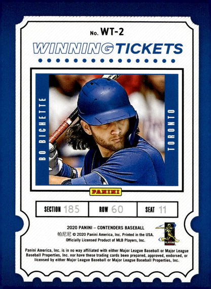 Bo Bichette 2020 Panini Contenders Winning Tickets WT - 2 - Collector Store LLC