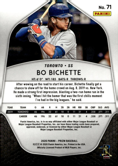 Bo Bichette 2020 Panini Prizm RC 71 2 - Collector Store LLC
