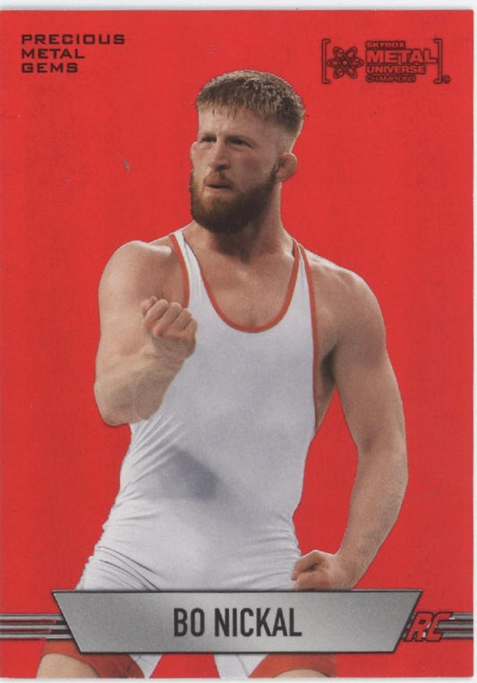 Bo Nickal 2024 Skybox Metal Universe Champions Red Precious Metal Gems RC /100 - Collector Store LLC