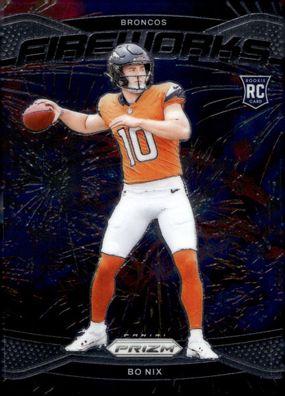 Bo Nix 2024 Panini Prizm Fireworks RC #23 - Collector Store LLC