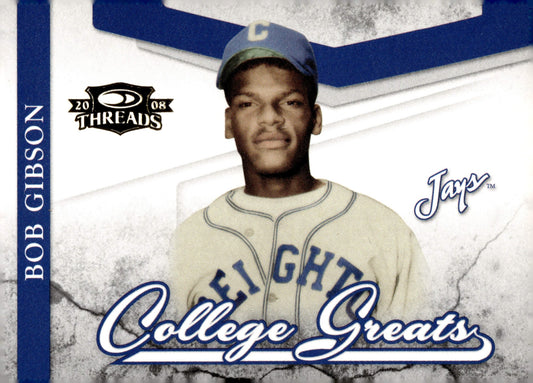 Bob Gibson 2008 Donruss Threads College Greats CG - 10 - Collector Store LLC