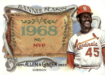Bob Gibson 2022 Topps Allen & Ginter Banner Season BS - 1 - Collector Store LLC