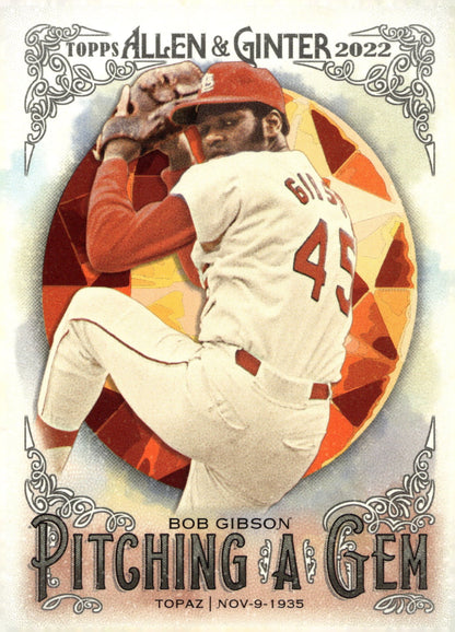 Bob Gibson 2022 Topps Allen & Ginter Pitching a Gem PAG - 18 - Collector Store LLC