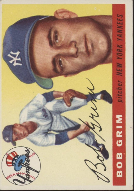Bob Grim 1955 Topps RC 80 New York Yankees VG - EX - Collector Store LLC