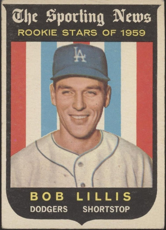 Bob Lillis 1959 Topps Sporting News RC #133 Los Angeles Dodgers EX - Collector Store LLC