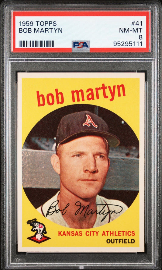 Bob Martyn 1959 Topps #41 PSA 8 - Collector Store LLC