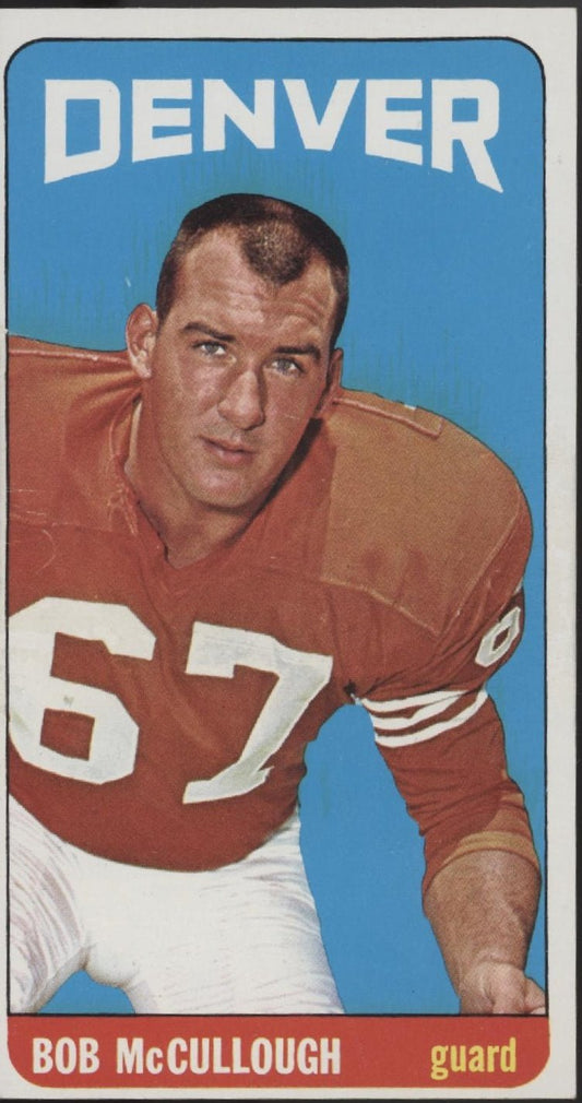 Bob McCullough 1965 Topps Oversized Denver Broncos VG - Collector Store LLC
