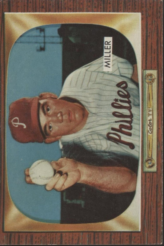 Bob Miller 1955 Bowman #110 Philadelphia Phillies VG - EX - Collector Store LLC