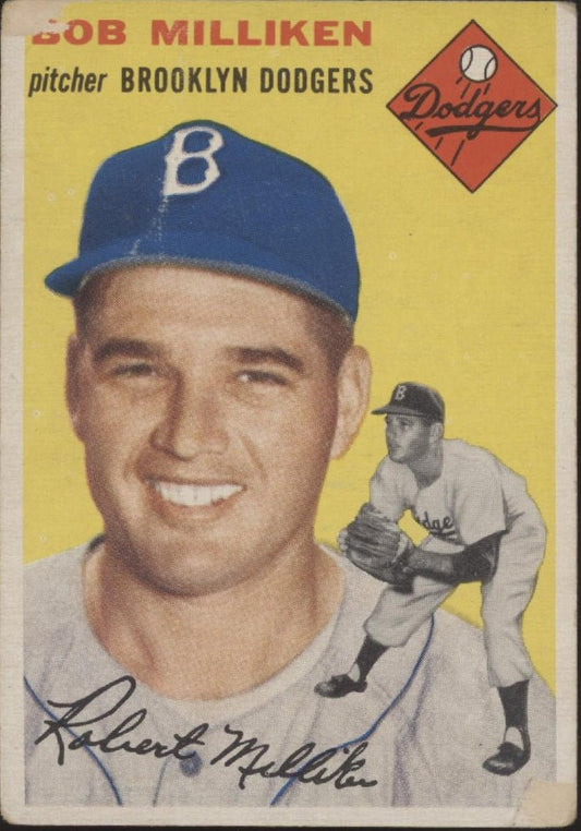 Bob Milliken 1954 Topps #177 Brooklyn Dodgers VG - Collector Store LLC