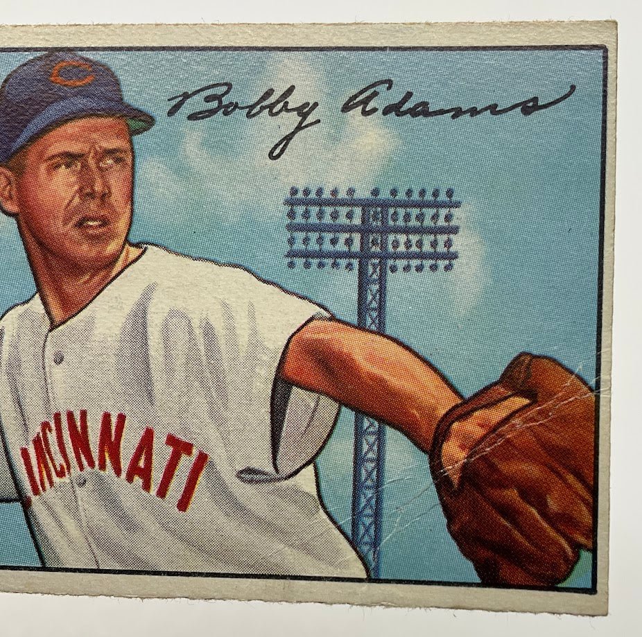 Bobby Adams 1952 Bowman #166 Cincinnati Reds VG - Collector Store LLC